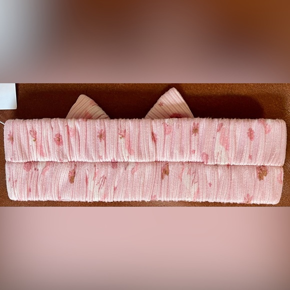 BNWT! Unbranded Sample,🦄🌸 printed, yummy rib infant/toddler headband self bow - Picture 3 of 9